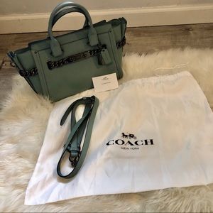 Coach swagger 27  Dark Cloud w/Gunmetal Chain